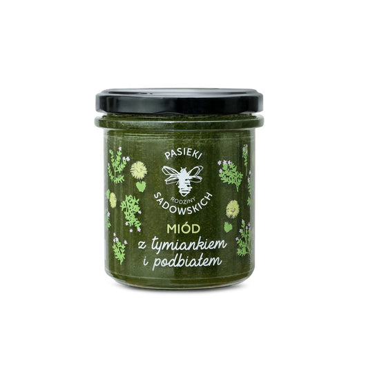 Miód z tymiankiem i podbiałem - 430 g